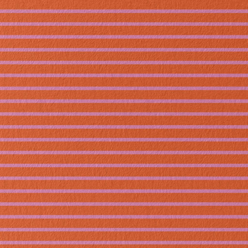 Gestreifter Jersey BRETON Mandarine / Bonbon